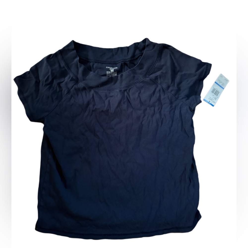 Jones New York Dark Blue Short Sleeve Top womens plus size 1X